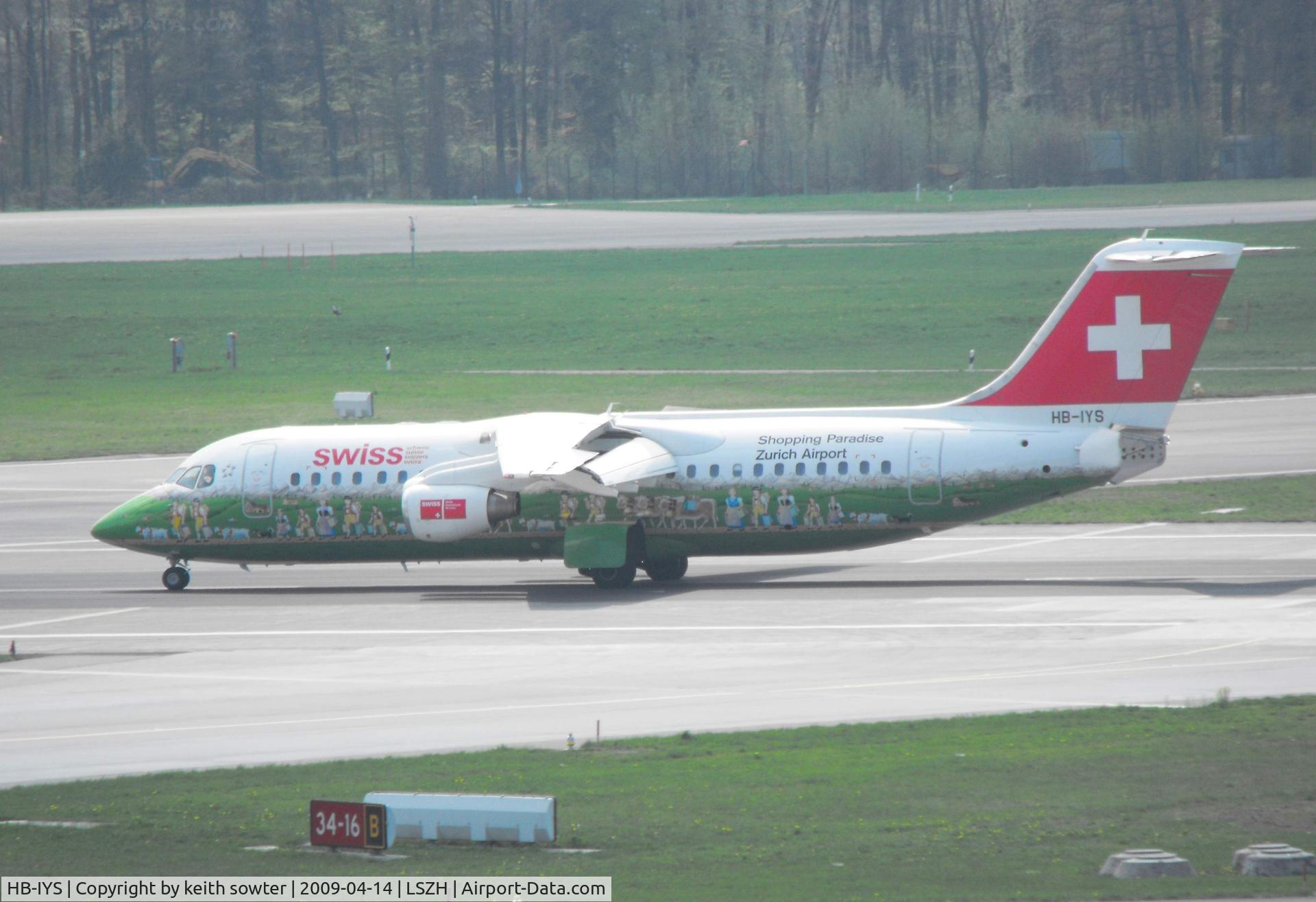 HB-IYS, 2001 British Aerospace Avro 146-RJ100 C/N E3381, Taken from the excellent Viewing Deck 