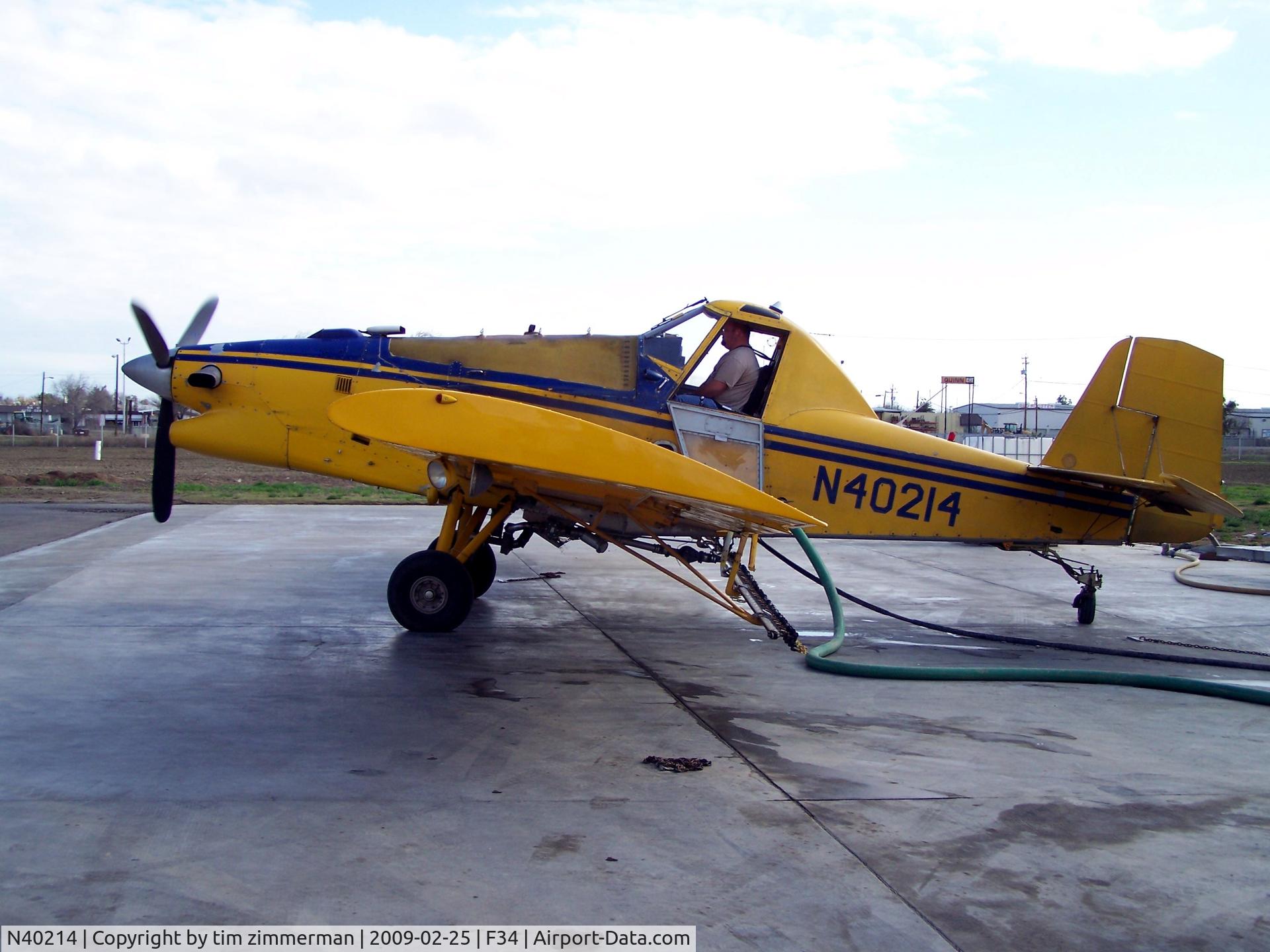 N40214, 1980 Ayres S2R-T34 Thrush C/N T34-032, West Valley Aviation firebaugh ca March of 2009