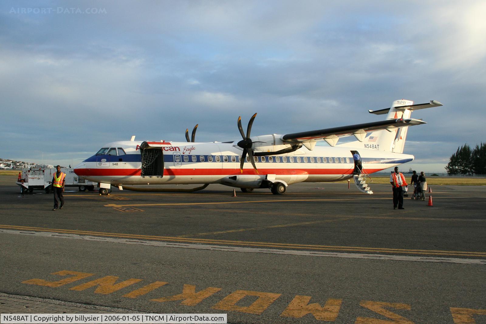 N548AT, 1998 ATR 72-212A C/N 548, Late afternoon on flight back to San Juan