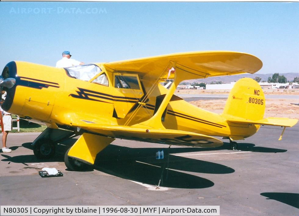 N80305, 1946 Beech G17S C/N B-04, 1996 Staggerwing Convention at MYF