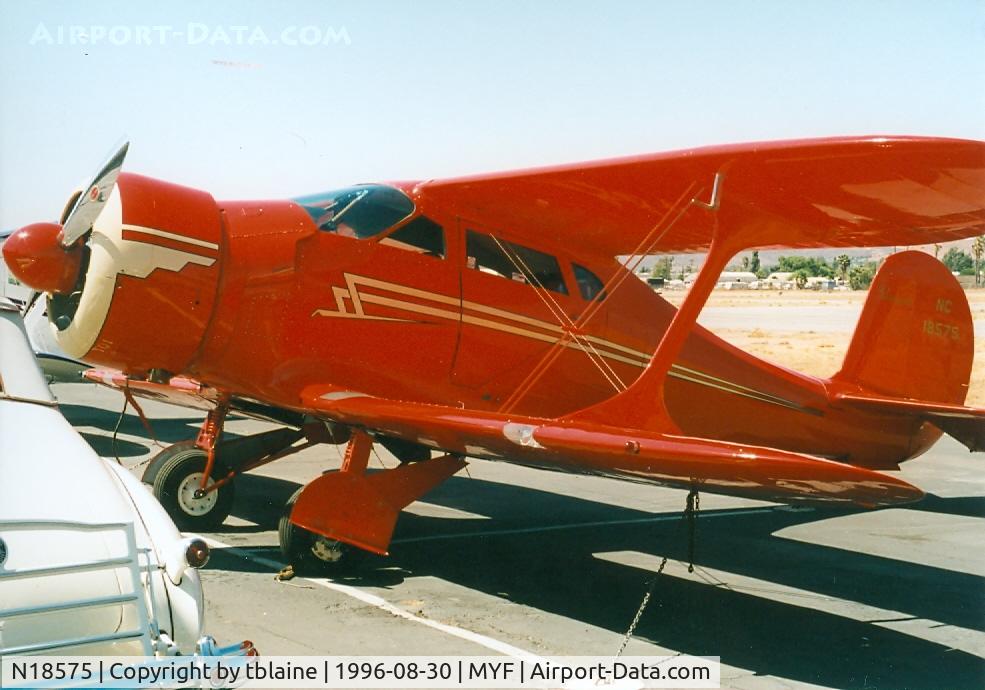 N18575, 1937 Beech D17S Staggerwing C/N 179, 1996 Staggerwing Convention at MYF
