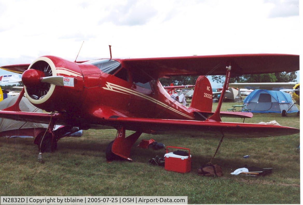 N2832D, 1941 Beech D17S Staggerwing C/N 1025, EAA AirVenture