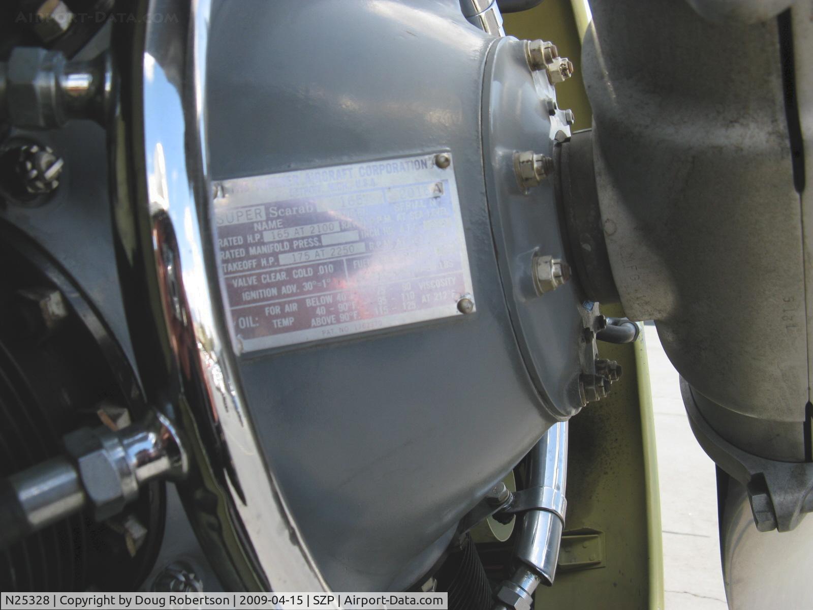 N25328, 1940 Fairchild 24W-40 C/N W40-114, 1940 Fairchild 24W-40, Warner Super Scarab 165 165 Hp/175 Hp for takeoff radial upgrade from original 145 Hp, engine view