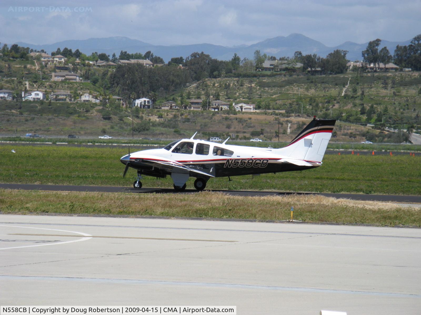 N558CB, 1974 Beech 95-B55 (T42A) Baron C/N TC-1800, 1974 Beech 95-B55 (T42A) BARON,  two Continental IO-470-L 260 Hp each, taxi
