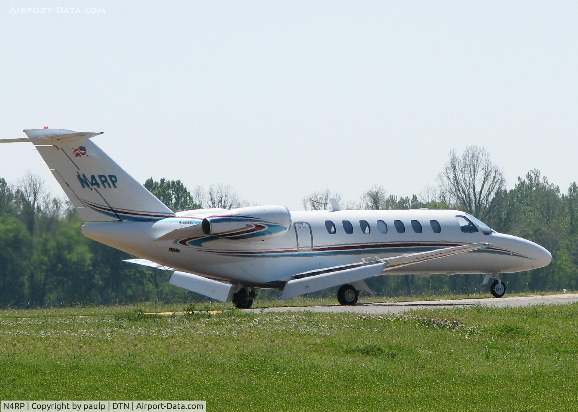 N4RP, 2008 Cessna 525B CitationJet CJ3 C/N 525B-0289, Taxiing on Foxtrot after landing on 32 at Downtown Shreveport.