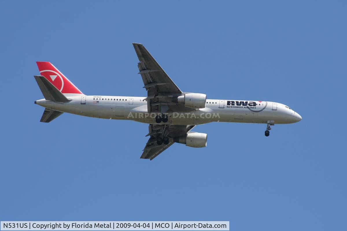 N531US, 1988 Boeing 757-251 C/N 23846, Northwest 757-200