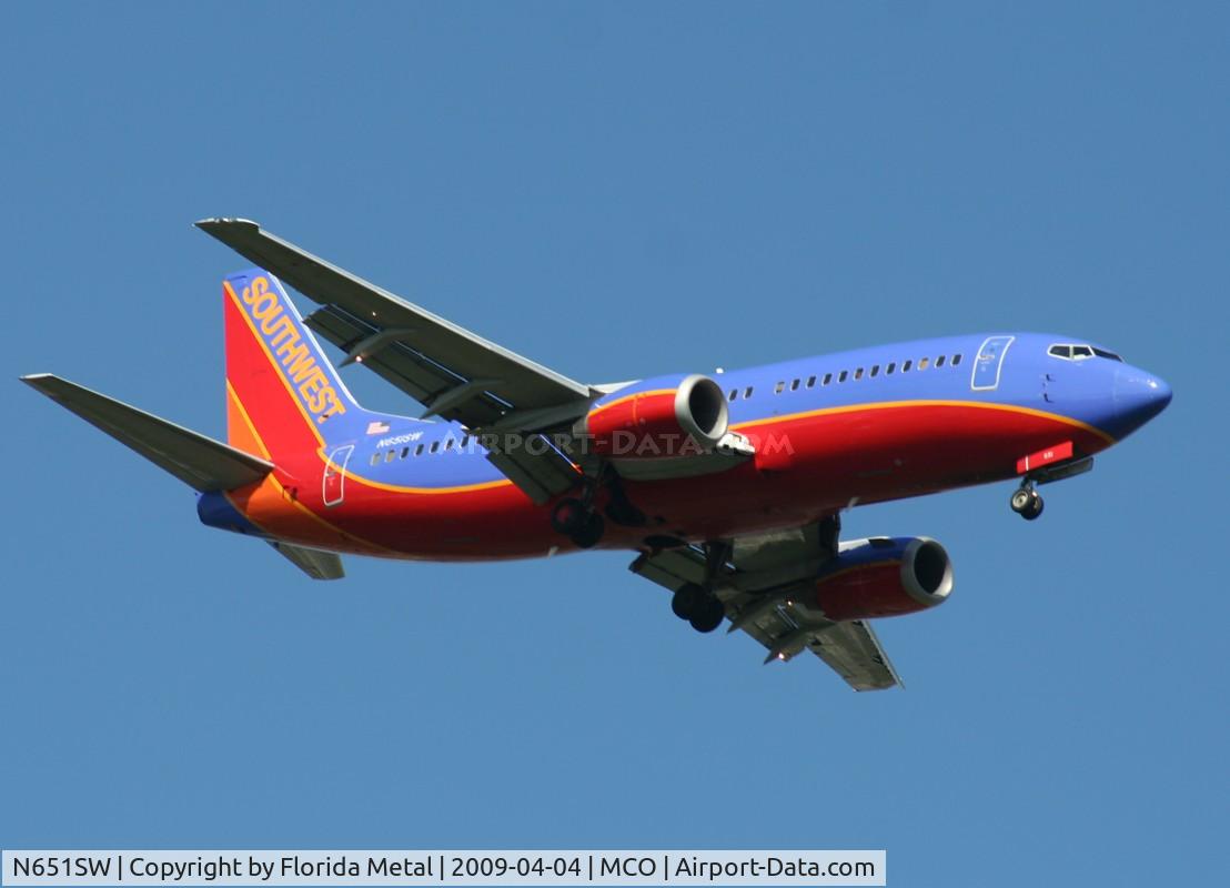 N651SW, 1997 Boeing 737-3H4 C/N 27721, Southwest 737-300