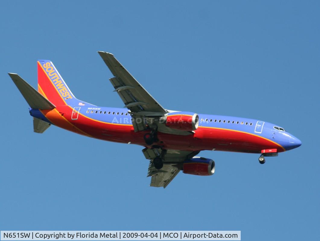 N651SW, 1997 Boeing 737-3H4 C/N 27721, Southwest 737-300