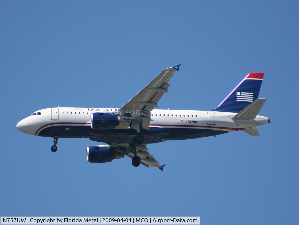 N757UW, 2000 Airbus A319-112 C/N 1342, US Airways A319
