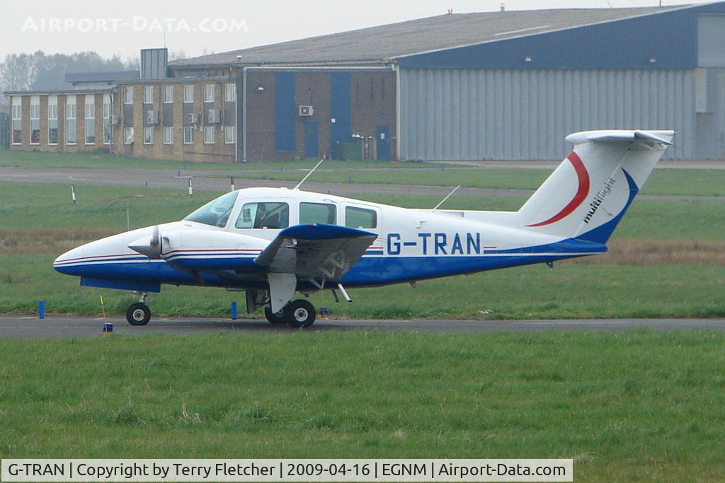 G-TRAN, 1981 Beech 76 Duchess C/N ME-408, Beech Duchess at Leeds Bradford