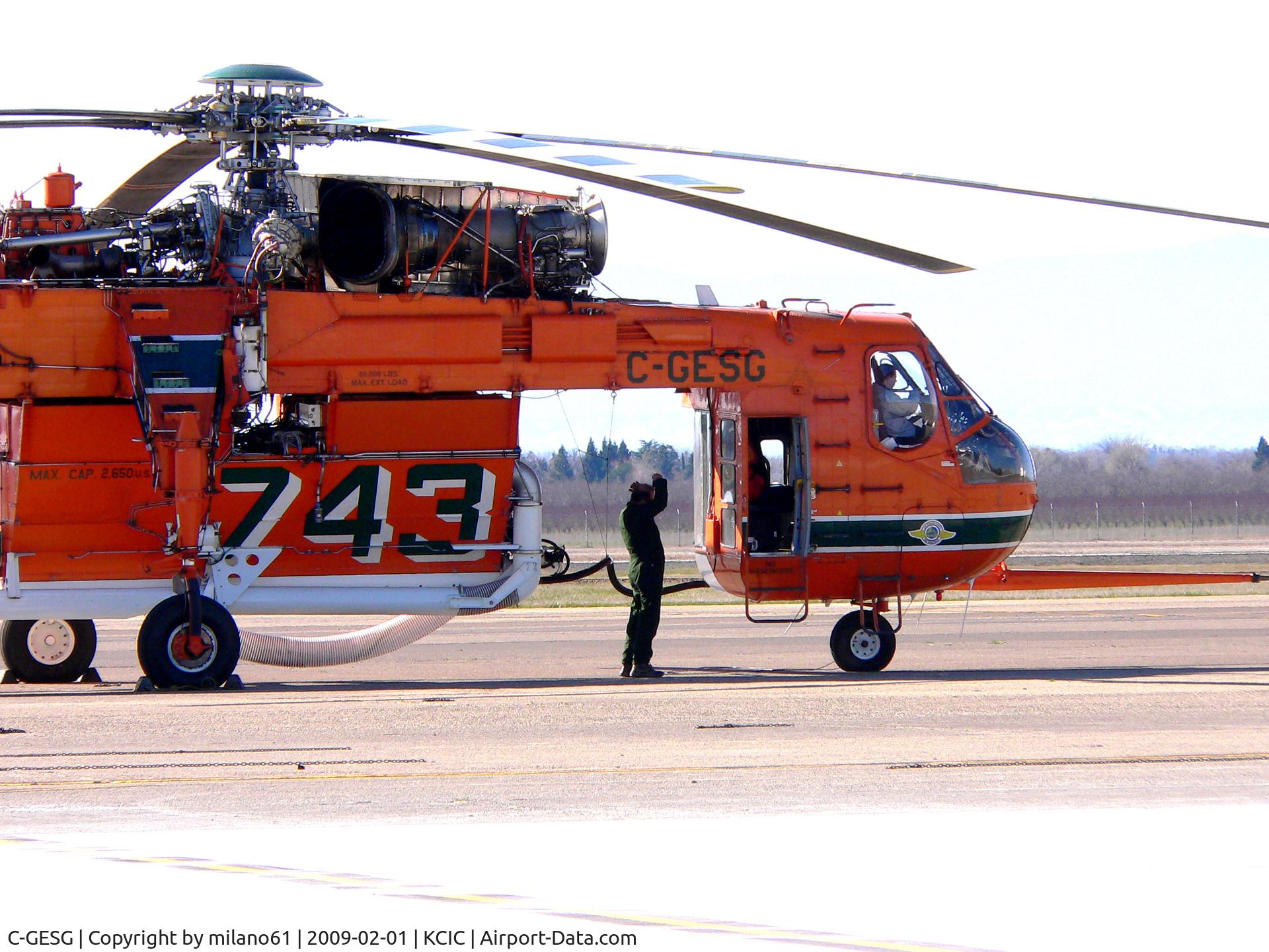 C-GESG, 1968 Sikorsky S-64E C/N 64065, Fire retardant storage compartment