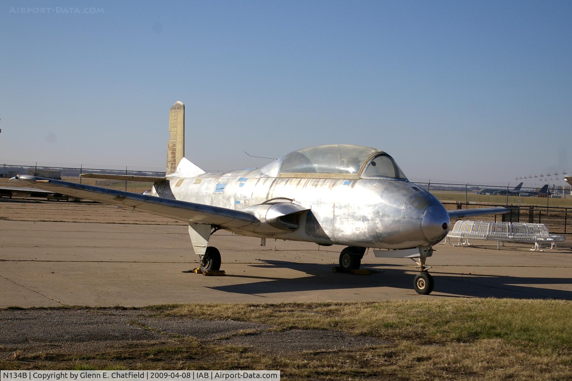 N134B, 1955 Beech 73 Jet Mentor C/N F-1, On the ramp at the Kansas Aviation Museum