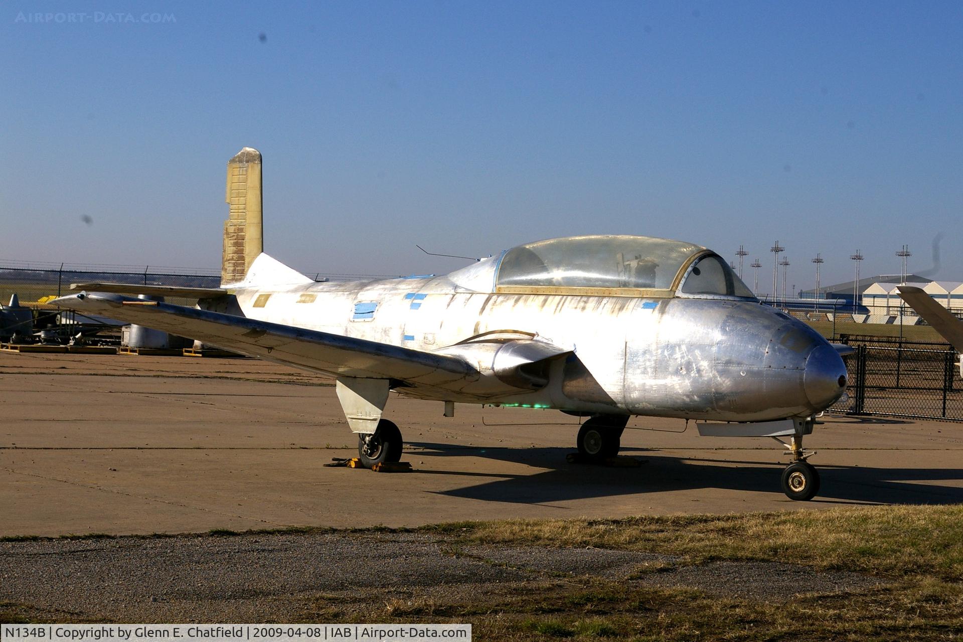 N134B, 1955 Beech 73 Jet Mentor C/N F-1, On the ramp at the Kansas Aviation Museum