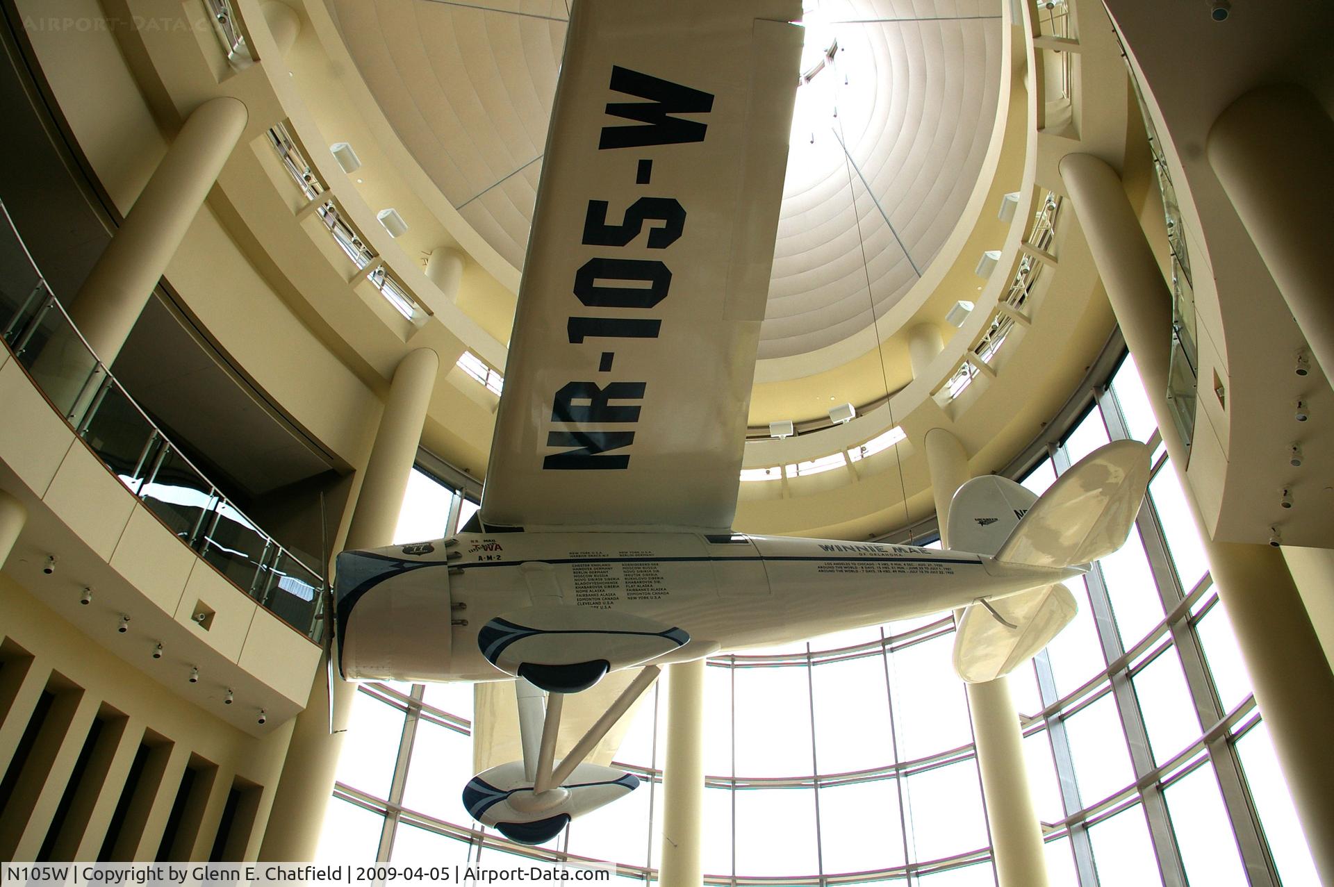 N105W, 1929 Lockheed Vega 5C C/N 72, Replica at the Oklahoma History Center, Oklahoma City