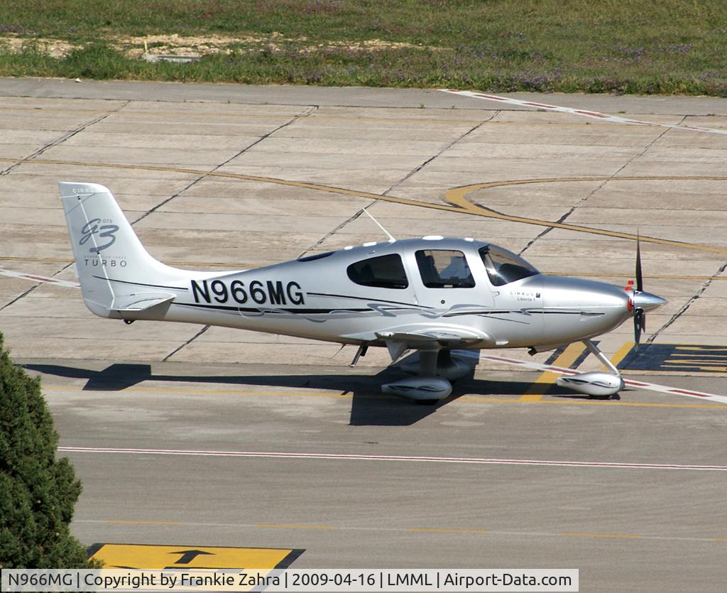 N966MG, 2008 Cirrus SR22 G3 GTS C/N 3155, Seen here in Malta 16th Apr 09