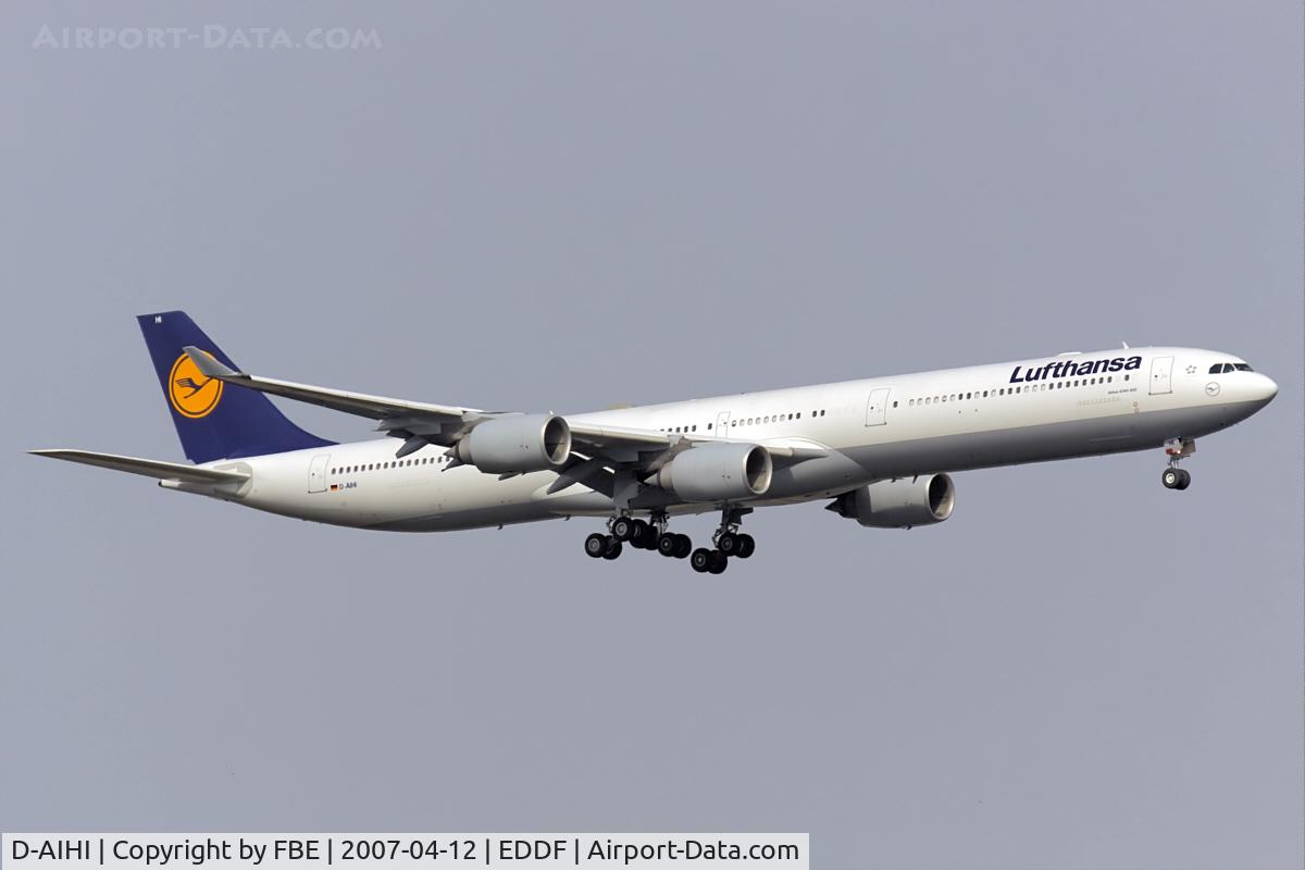 D-AIHI, 2004 Airbus A340-642 C/N 569, Lufthansa A340-600 returning from an intercontinetal flight