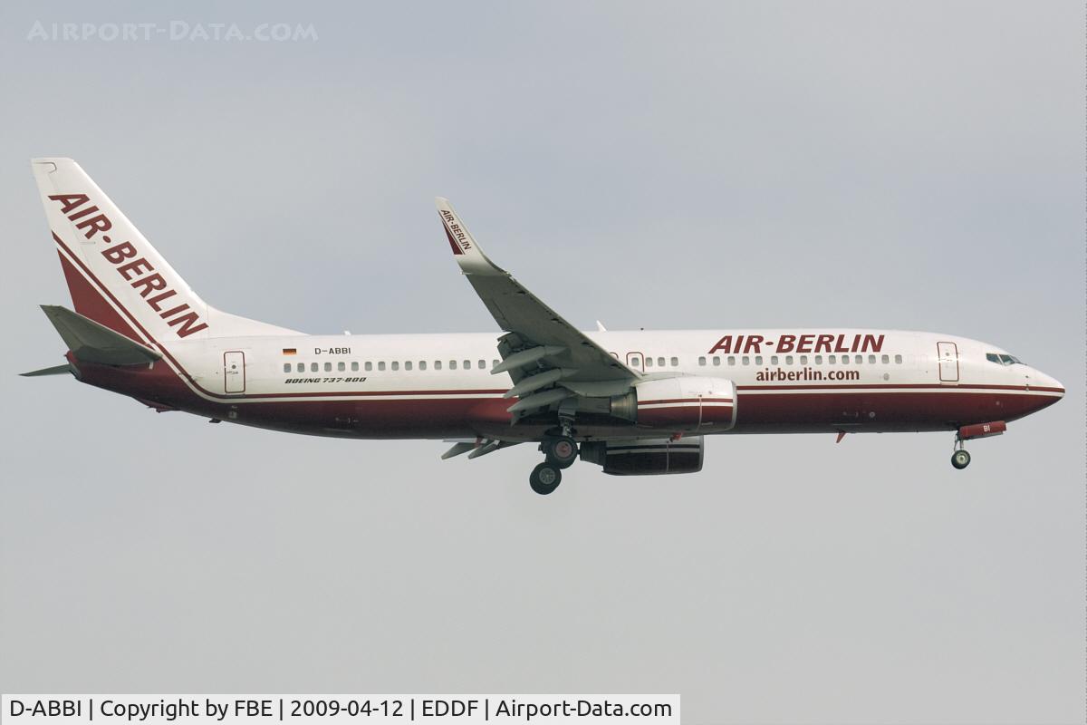 D-ABBI, 2003 Boeing 737-86J C/N 32920, Air Berlin B737-86J at short final RW07R