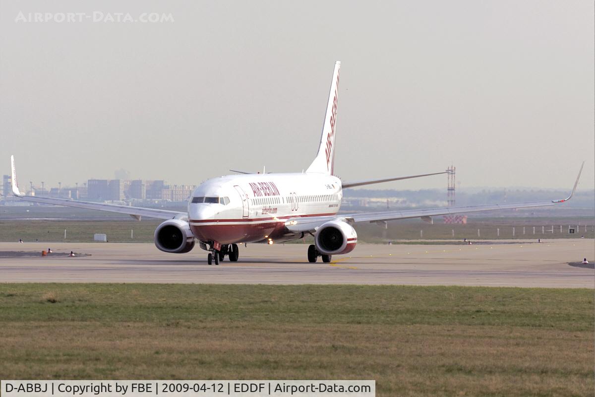 D-ABBJ, 2003 Boeing 737-86Q C/N 30286, early morning departure on RW18W at EDDF