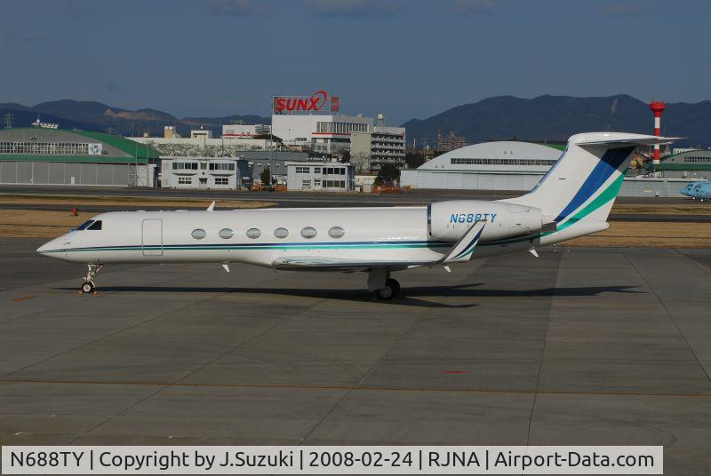 N688TY, 1997 Gulfstream Aerospace G-V C/N 536, Long stay at NKM(Komaki Airport)