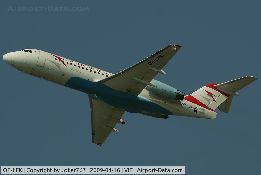 OE-LFK, 1995 Fokker 70 (F-28-0070) C/N 11555, Austrian arrows Fokker F-70