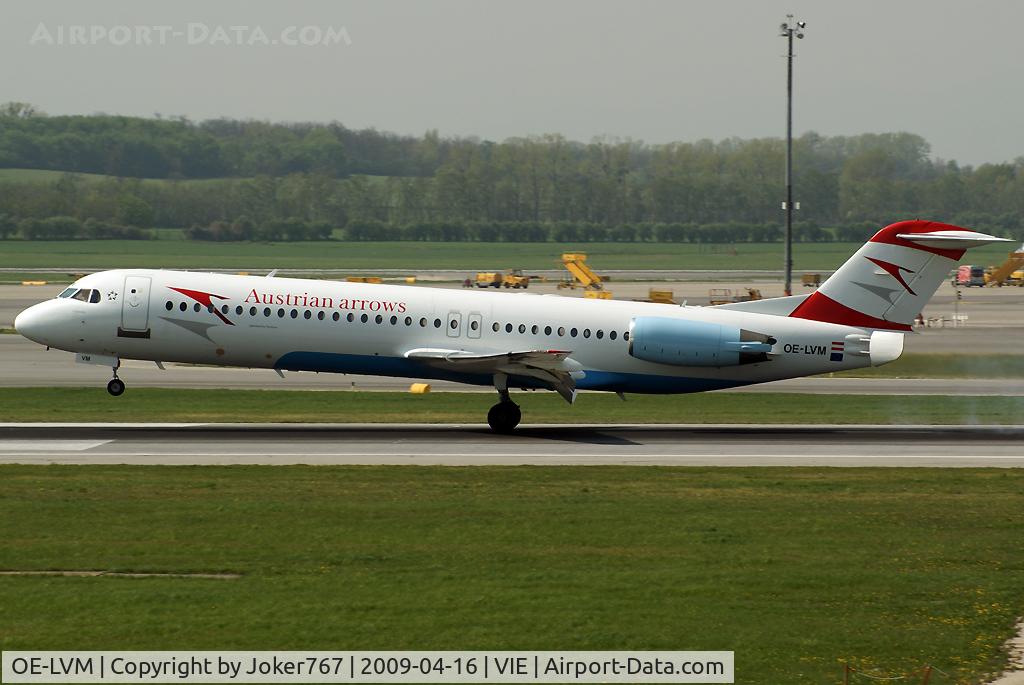 OE-LVM, 1991 Fokker F100 (F-28-0100) C/N 11361, Austrian arrows Fokker F-100