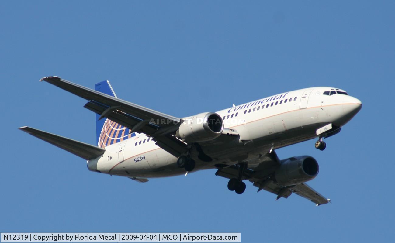 N12319, 1986 Boeing 737-3TO C/N 23370, Continental 737-300