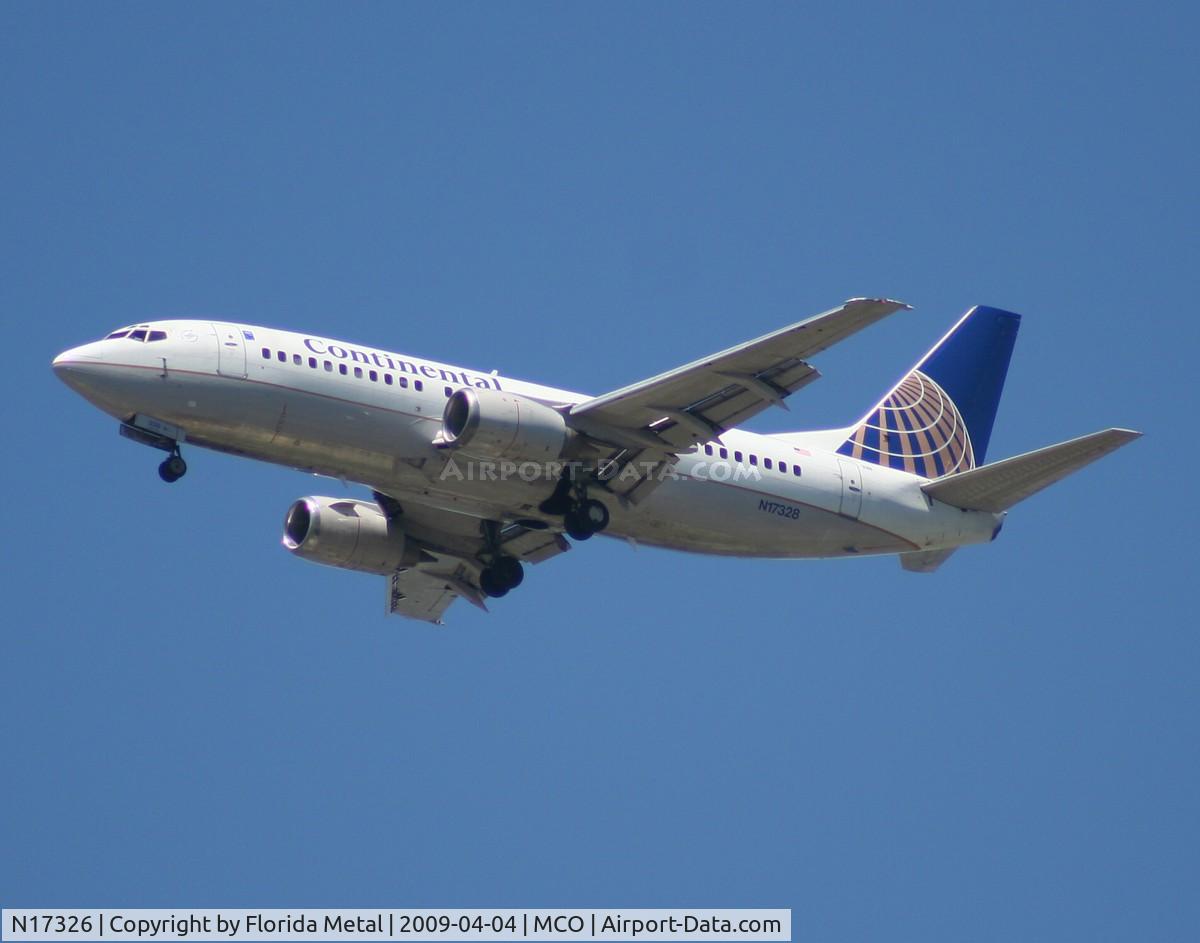 N17326, 1986 Boeing 737-3TO C/N 23456, Continental 737-300