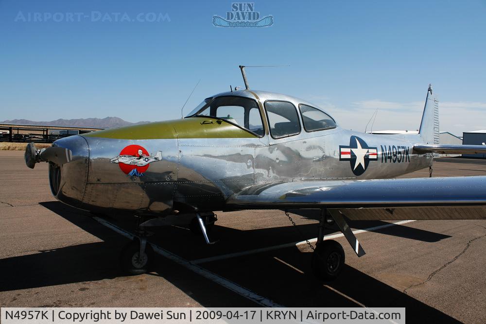 N4957K, 1949 Ryan Navion A C/N NAV-4-1957, @ Ryan Field