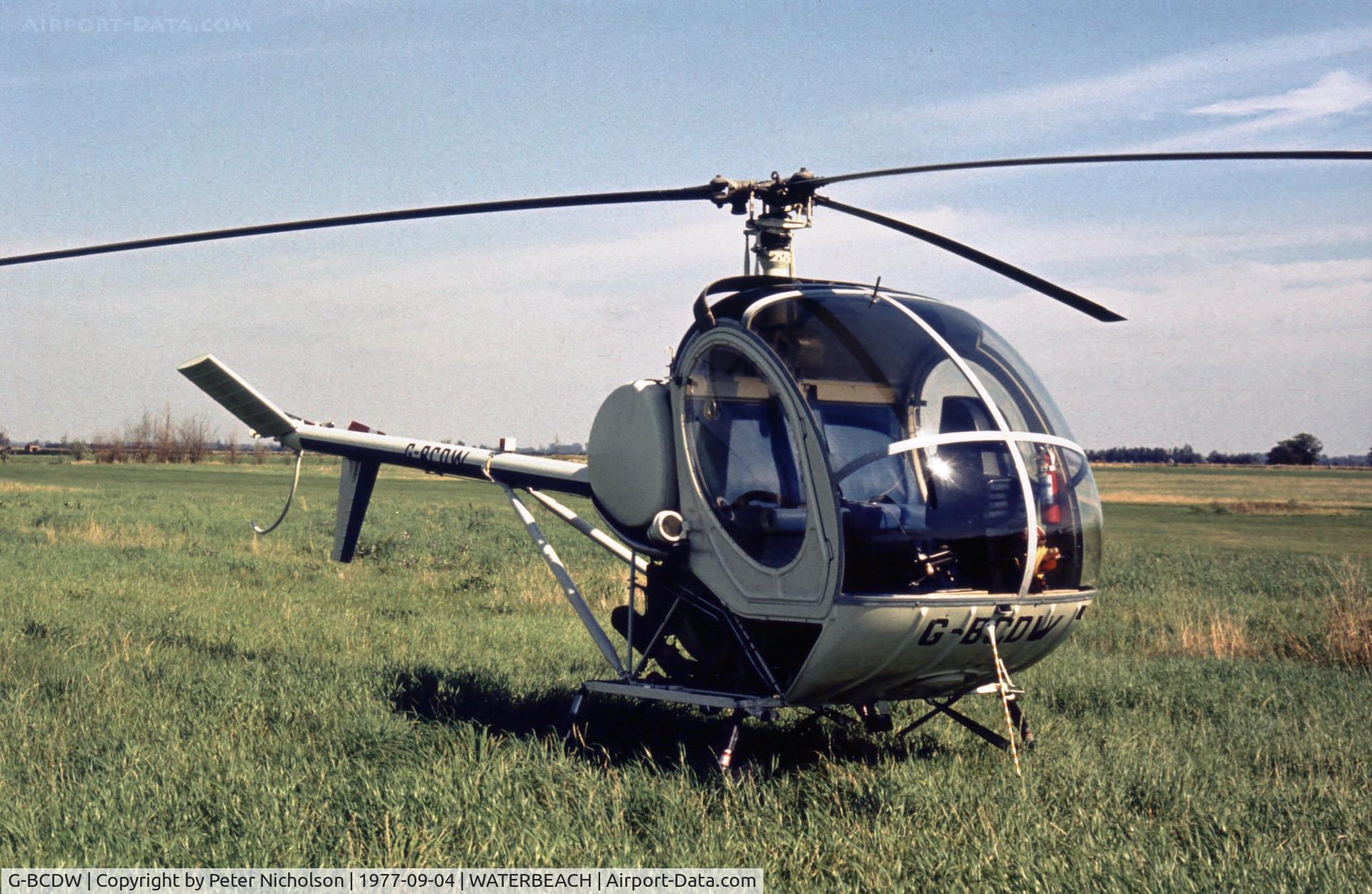 G-BCDW, 1973 Hughes 269C C/N 1030242, This Hughes 269C attended the 1977 RAF Waterbeach Open Day.