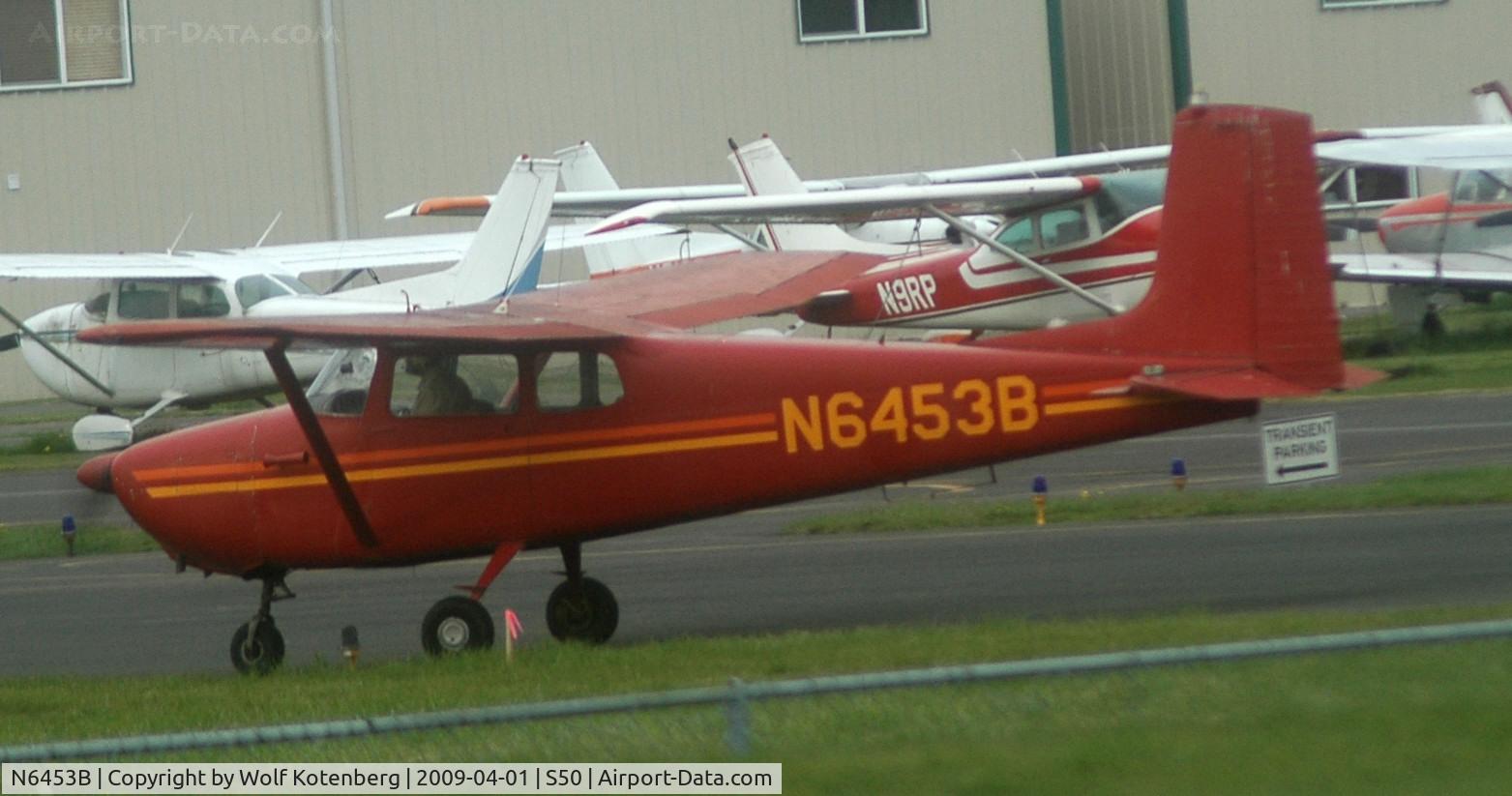 N6453B, 1957 Cessna 172 C/N 29653, leaving tha apron for pattern flying
