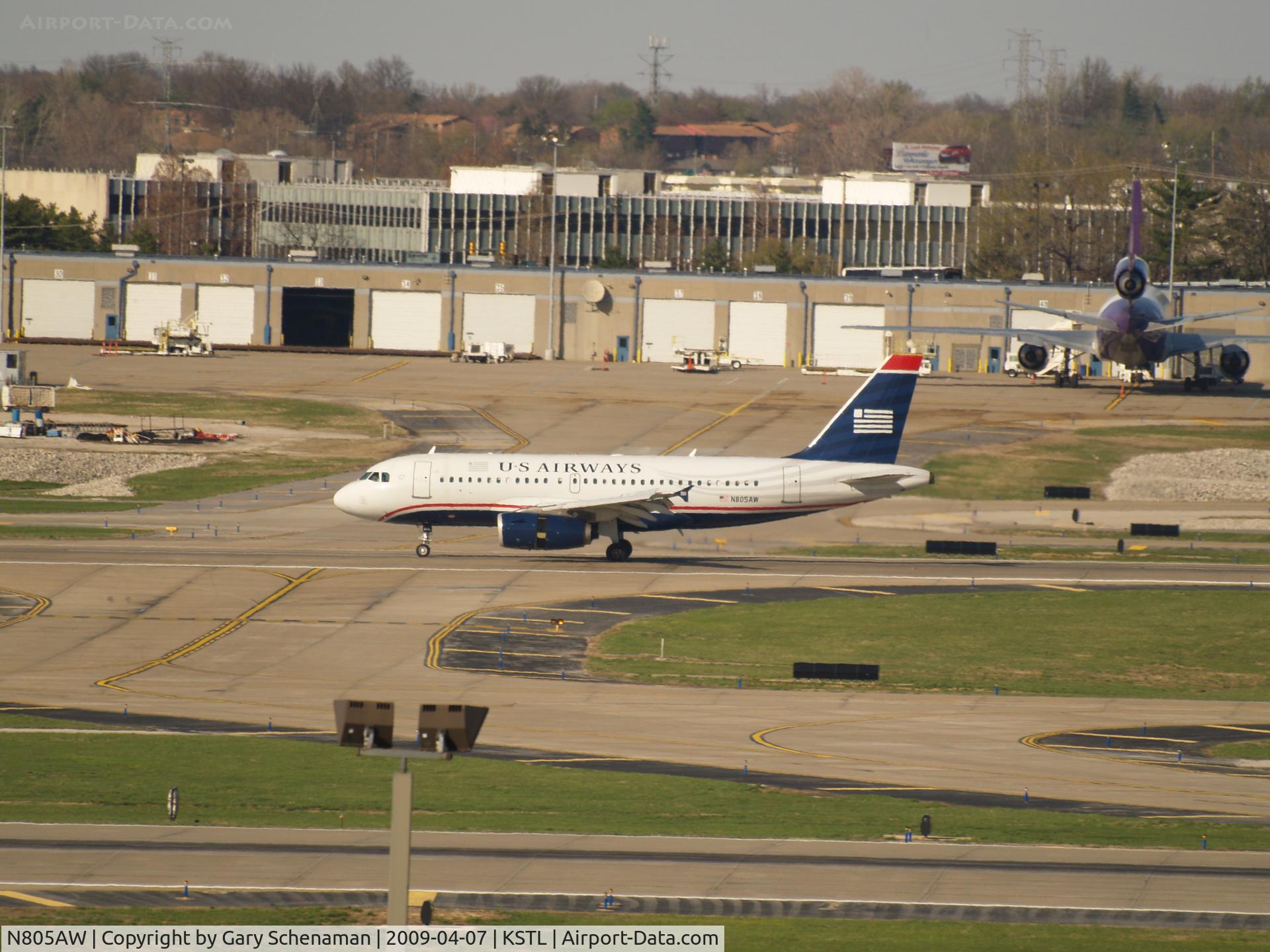 N805AW, 1999 Airbus A319-132 C/N 1049, LANDED AT ST. LOUIS
