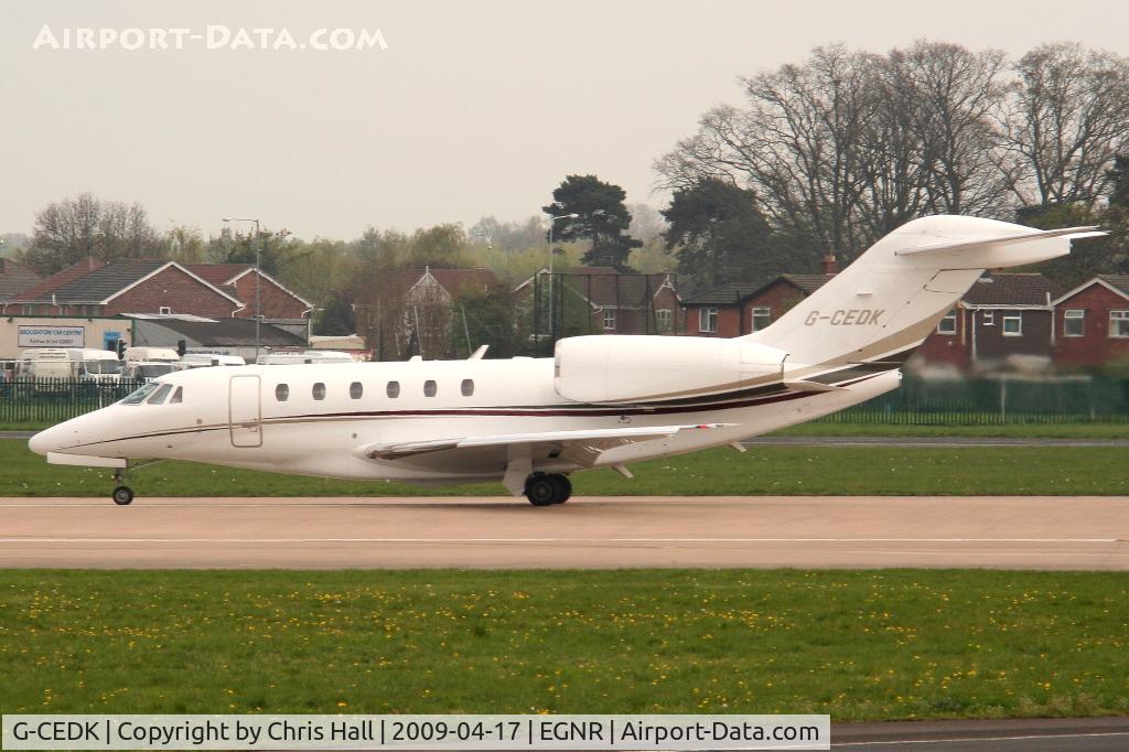 G-CEDK, 2006 Cessna 750 Citation X Citation X C/N 750-0252, owned by the Duke of Westminster