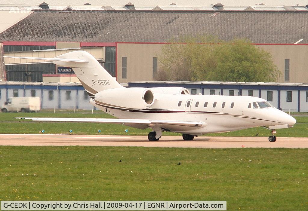 G-CEDK, 2006 Cessna 750 Citation X Citation X C/N 750-0252, owned by the Duke of Westminster