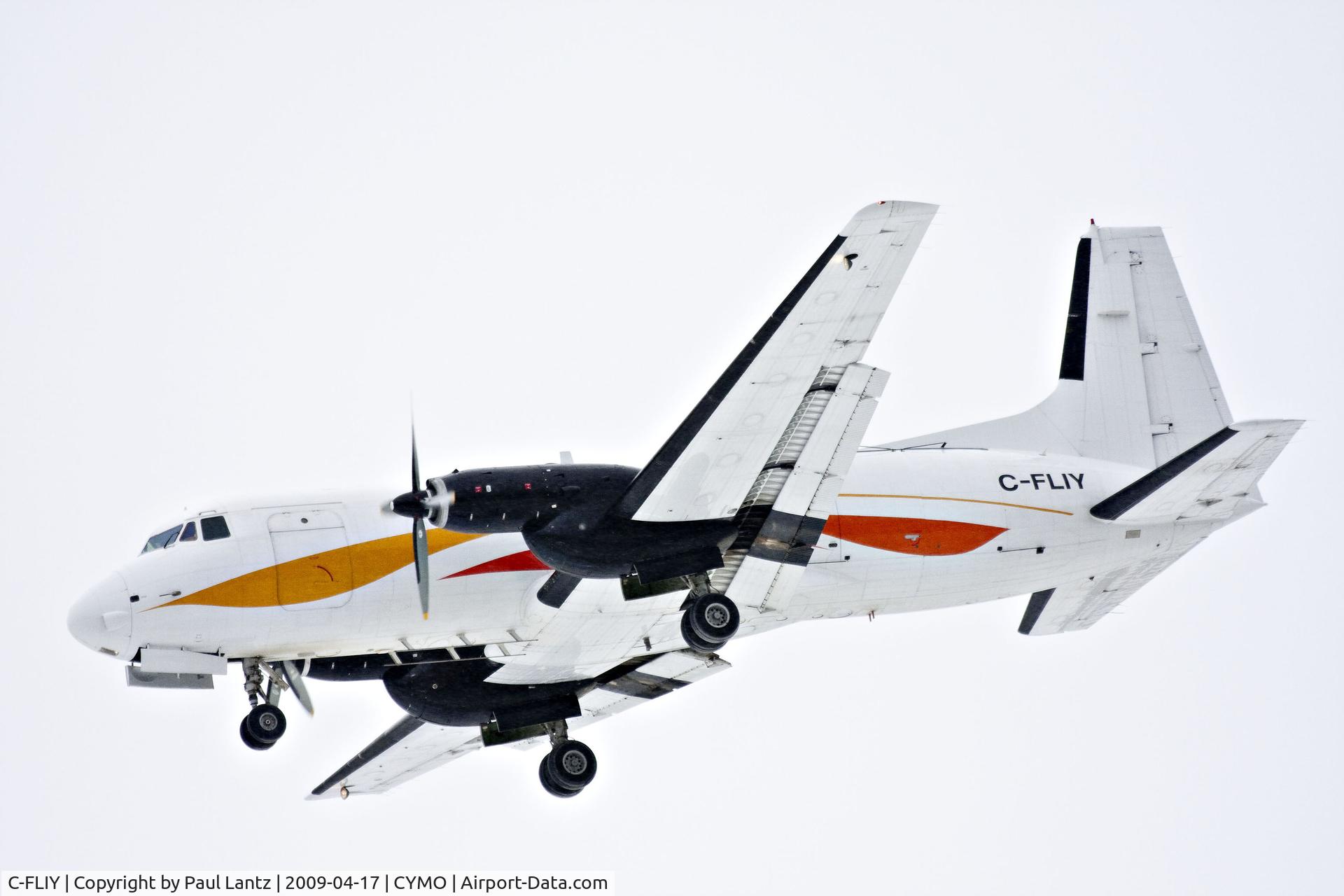 C-FLIY, 1975 Hawker Siddeley HS.748 Series 2A C/N 1723, HS 748 C-FLIY on approach to Moosonee in light rain