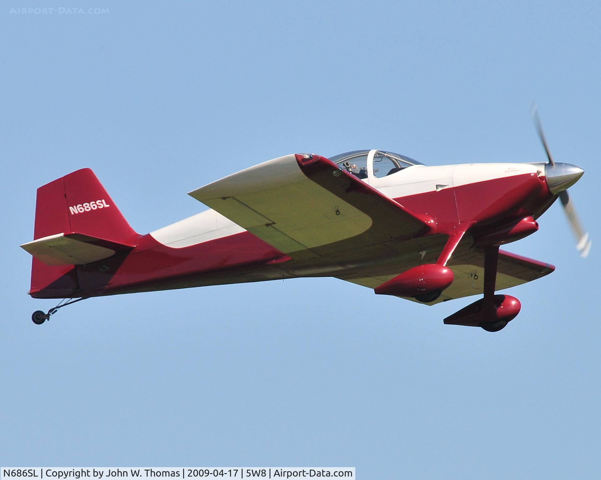 N686SL, 2003 Vans RV-6 C/N 60134, Departing runway 22