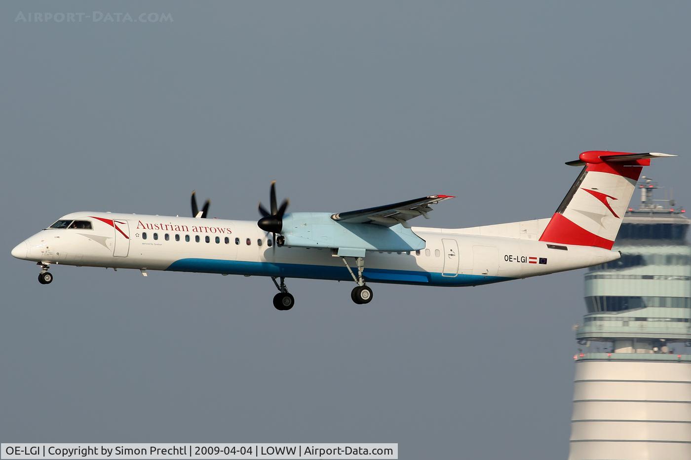 OE-LGI, 2004 De Havilland Canada DHC-8-402Q Dash 8 C/N 4100, OE-LGI @ Vienna Airport