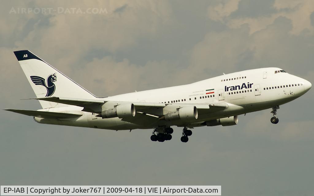 EP-IAB, 1976 Boeing 747SP-86 C/N 20999, Iran Air Boeing 747SP-86