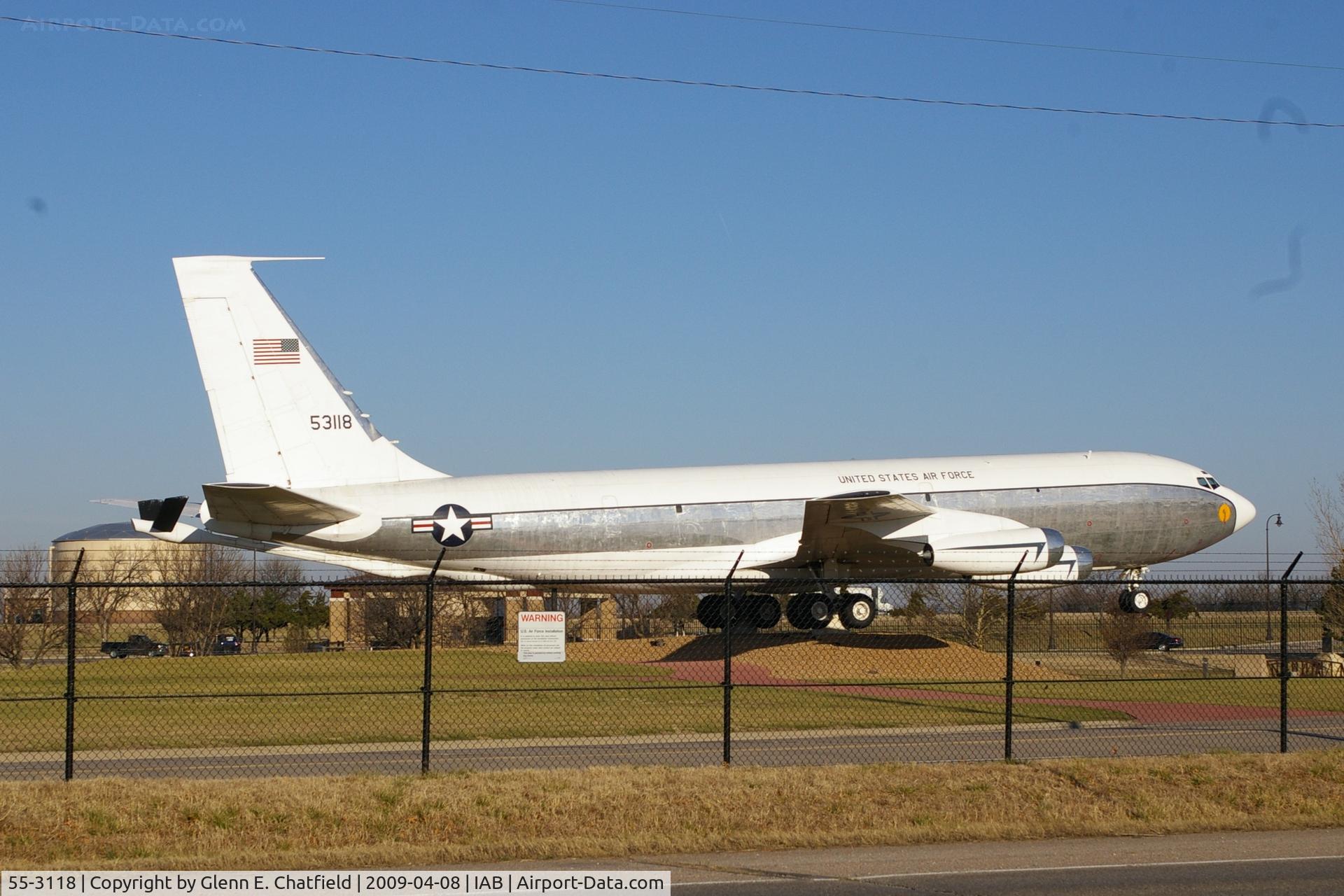 55-3118, 1955 Boeing EC-135K-BN Stratotanker C/N 17234, At the east gate to McConnell AFB