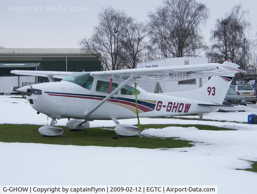 G-GHOW, 1980 Reims F182Q Skylane C/N 0151, Sitting in the snow at Cranfield.