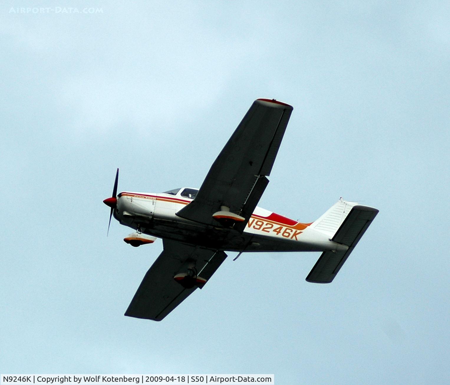 N9246K, 1976 Piper PA-28-151 C/N 28-7615189, on final at Auburn