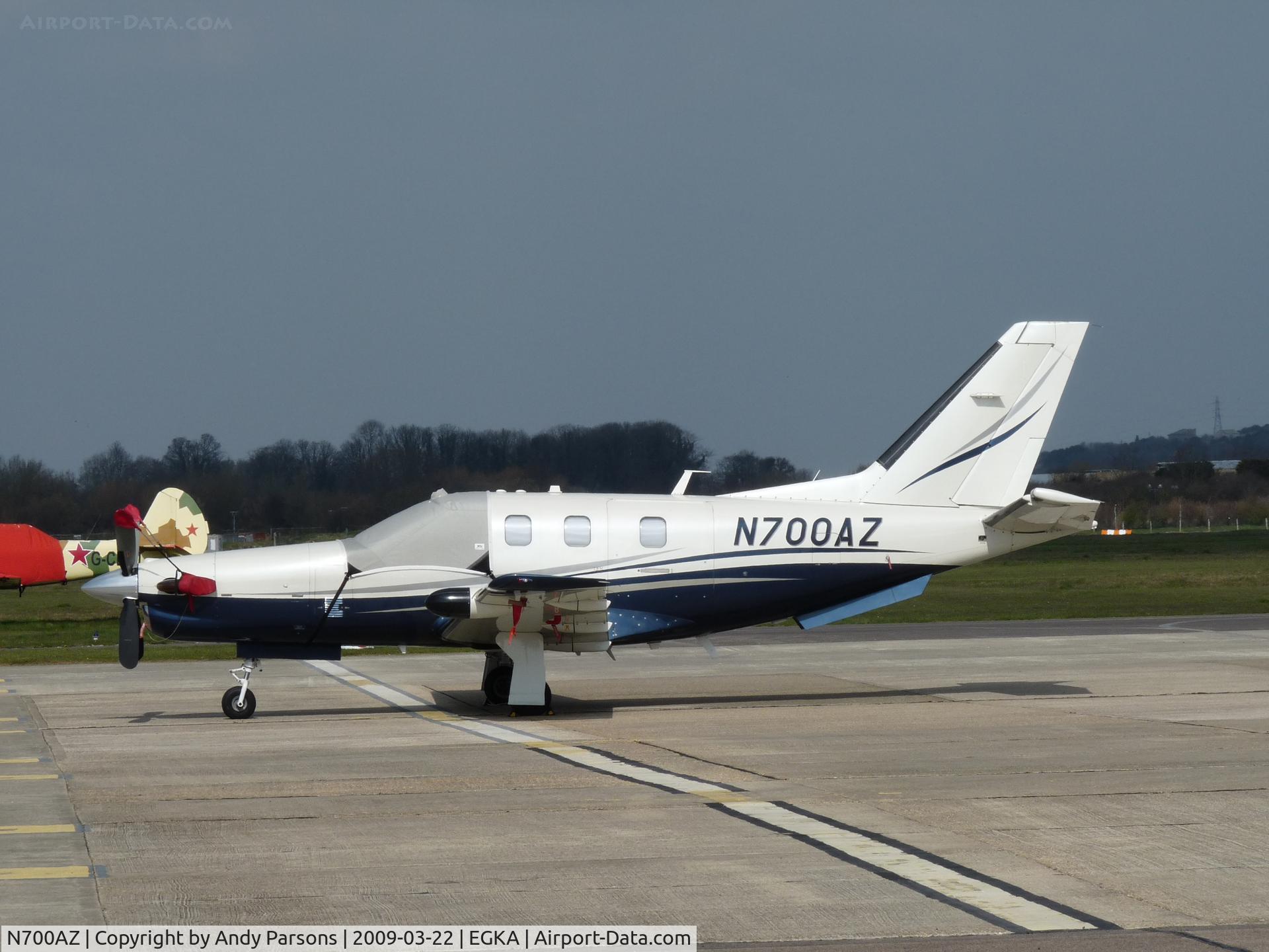 N700AZ, 2003 Socata TBM-700 C/N 254, Parked at Shoreham