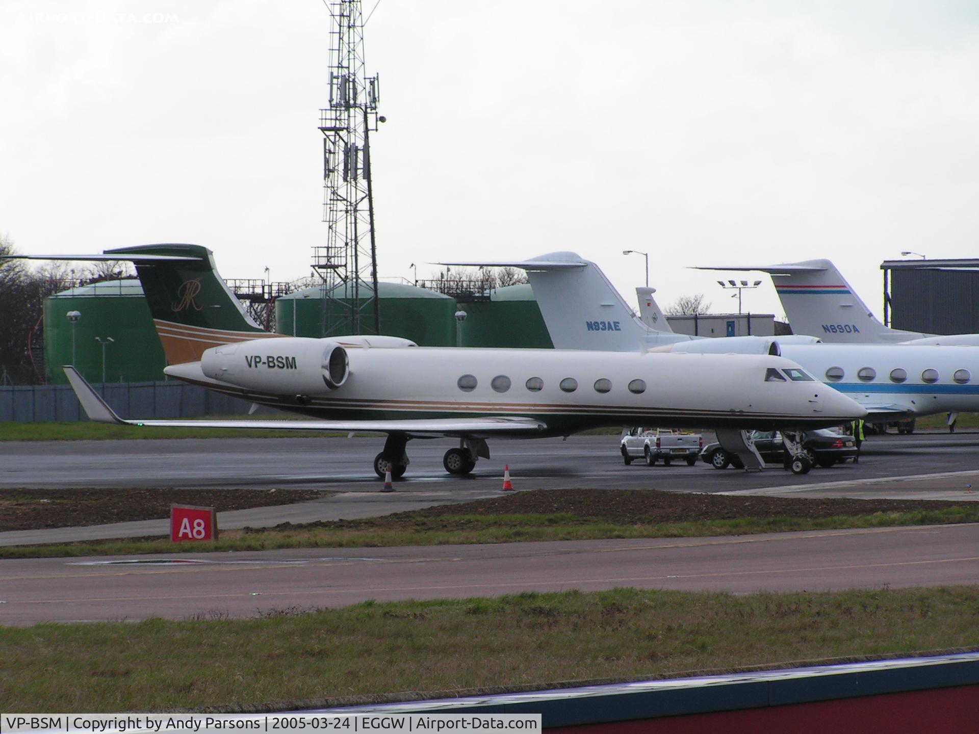 VP-BSM, 1998 Gulfstream G-V C/N 555, On the Pond at Luton