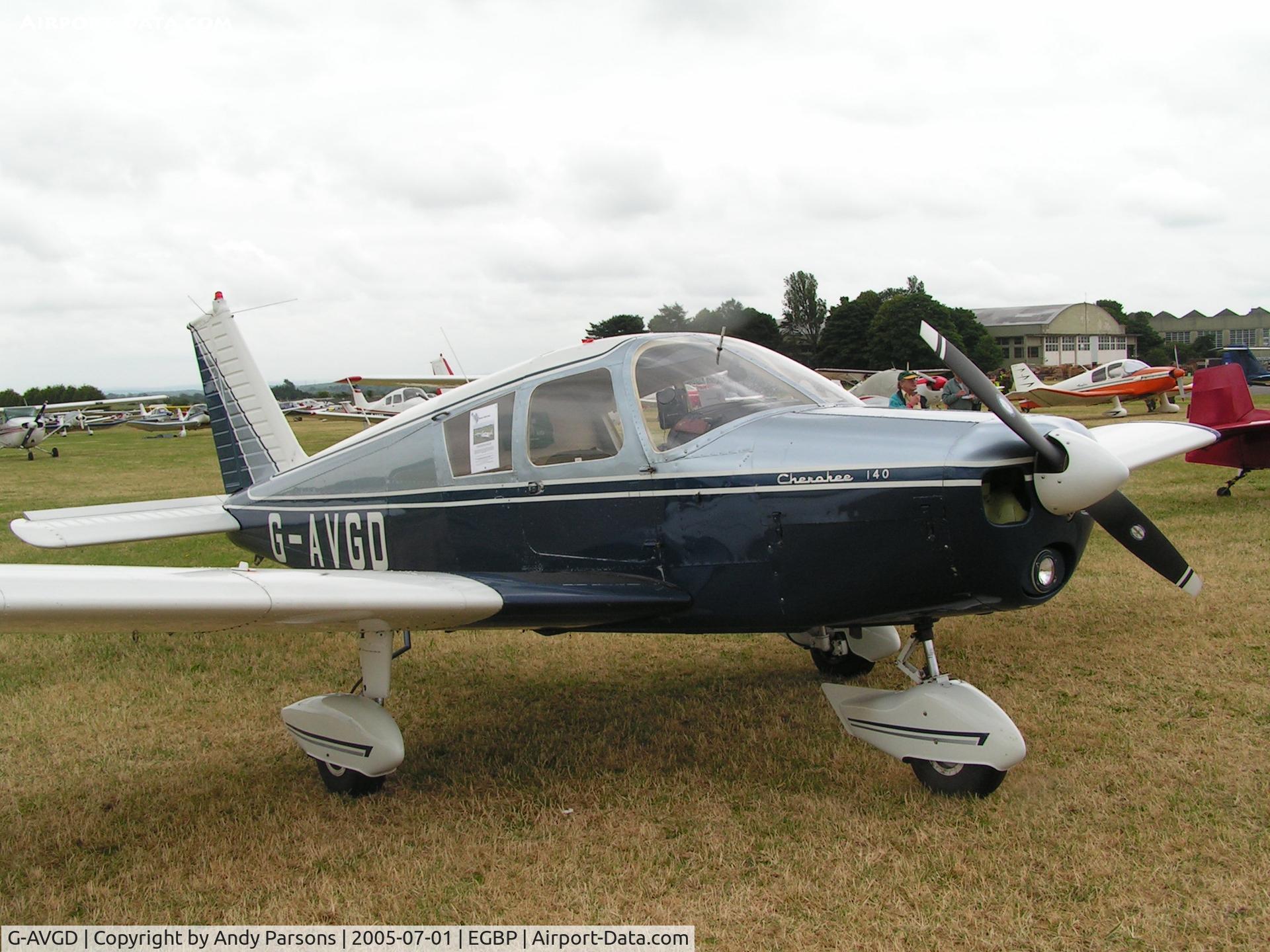 G-AVGD, 1967 Piper PA-28-140 Cherokee C/N 28-22782, At Kemble Pfa 2005
