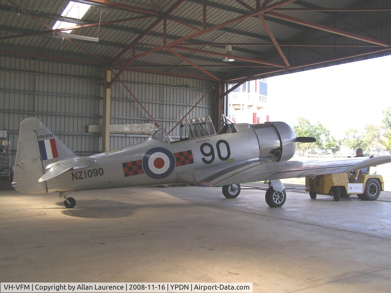 VH-VFM, 1942 North American T-6D C/N 1090, North American T6 Harvard at Aerobatics & Warbirds Hanger, Darwin