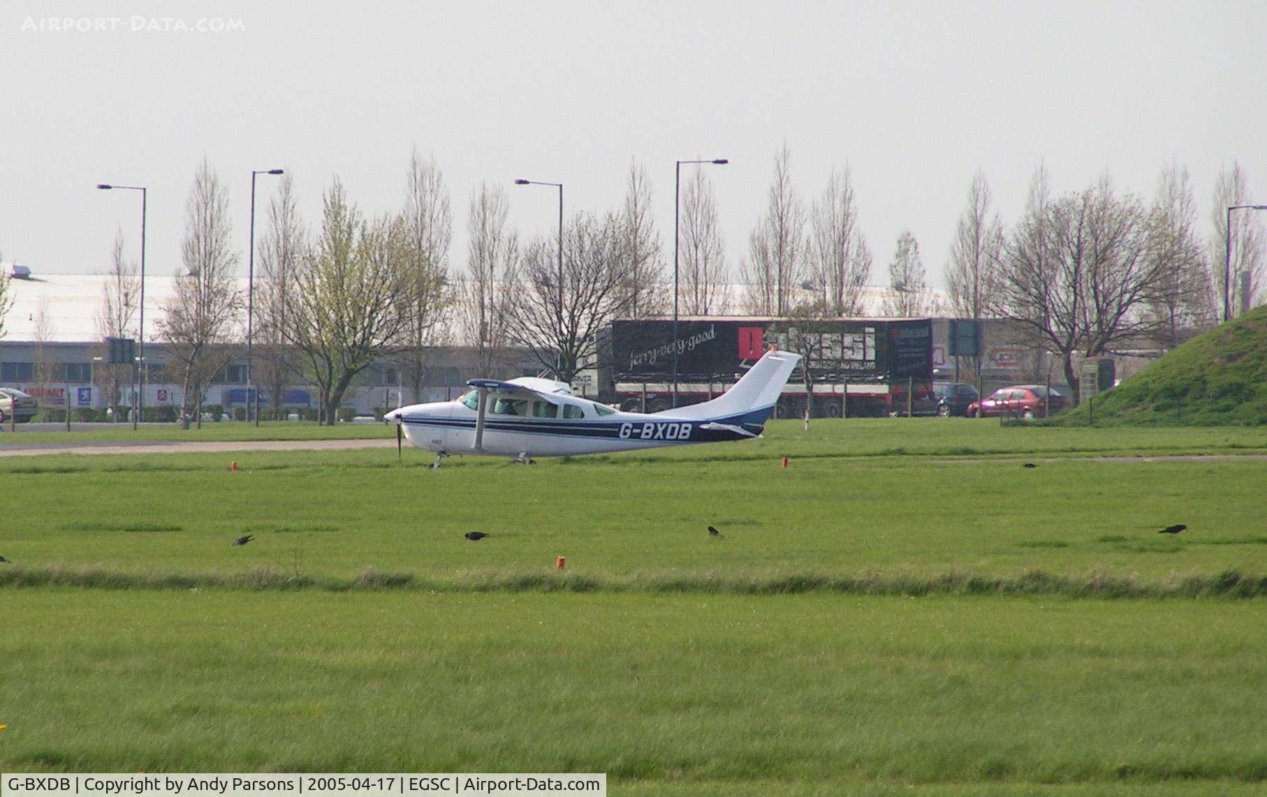 G-BXDB, 1973 Cessna U206F Stationair C/N U20602233, Departing Cambridge