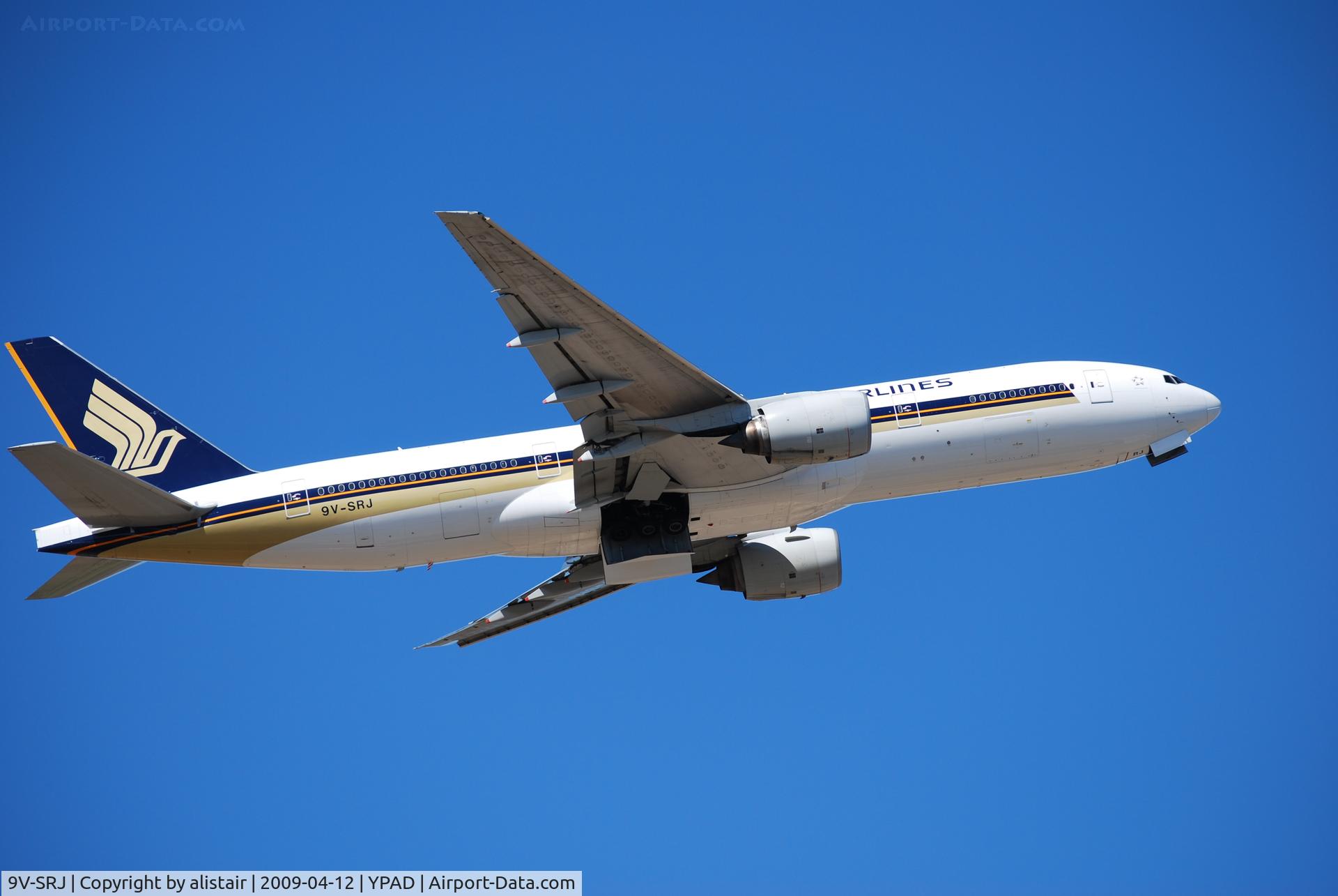 9V-SRJ, 2001 Boeing 777-212/ER C/N 28527, Taking off from ADL