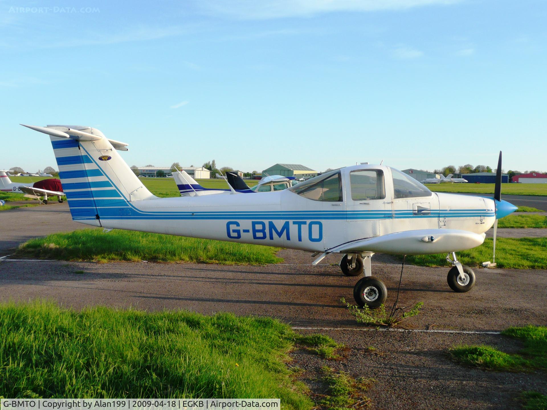 G-BMTO, 1981 Piper PA-38-112 Tomahawk Tomahawk C/N 38-81A0051, Parked at Biggin Hill Airport, London, UK