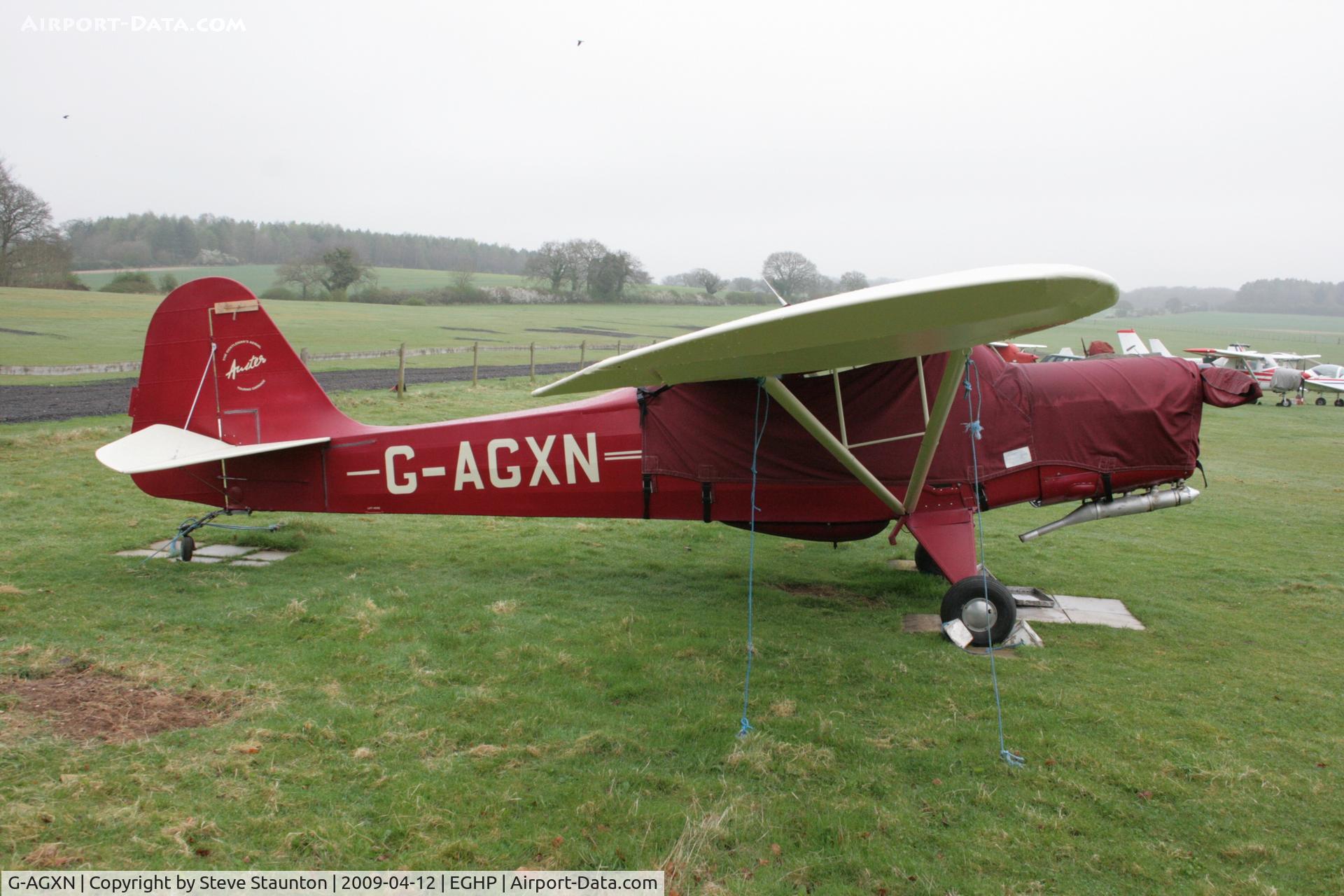 G-AGXN, 1946 Auster J-1N Alpha C/N 1963, Taken at Popham Airfield, England on a gloomy April Sunday (12/04/09)