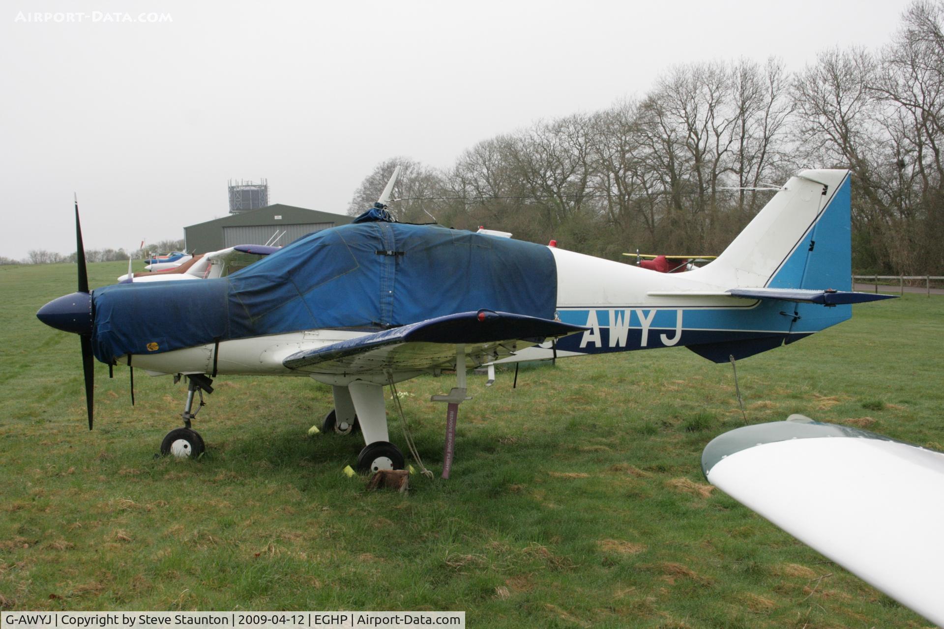 G-AWYJ, 1969 Beagle B-121 Pup Series 2 (Pup 150) C/N B121-038, Taken at Popham Airfield, England on a gloomy April Sunday (12/04/09)