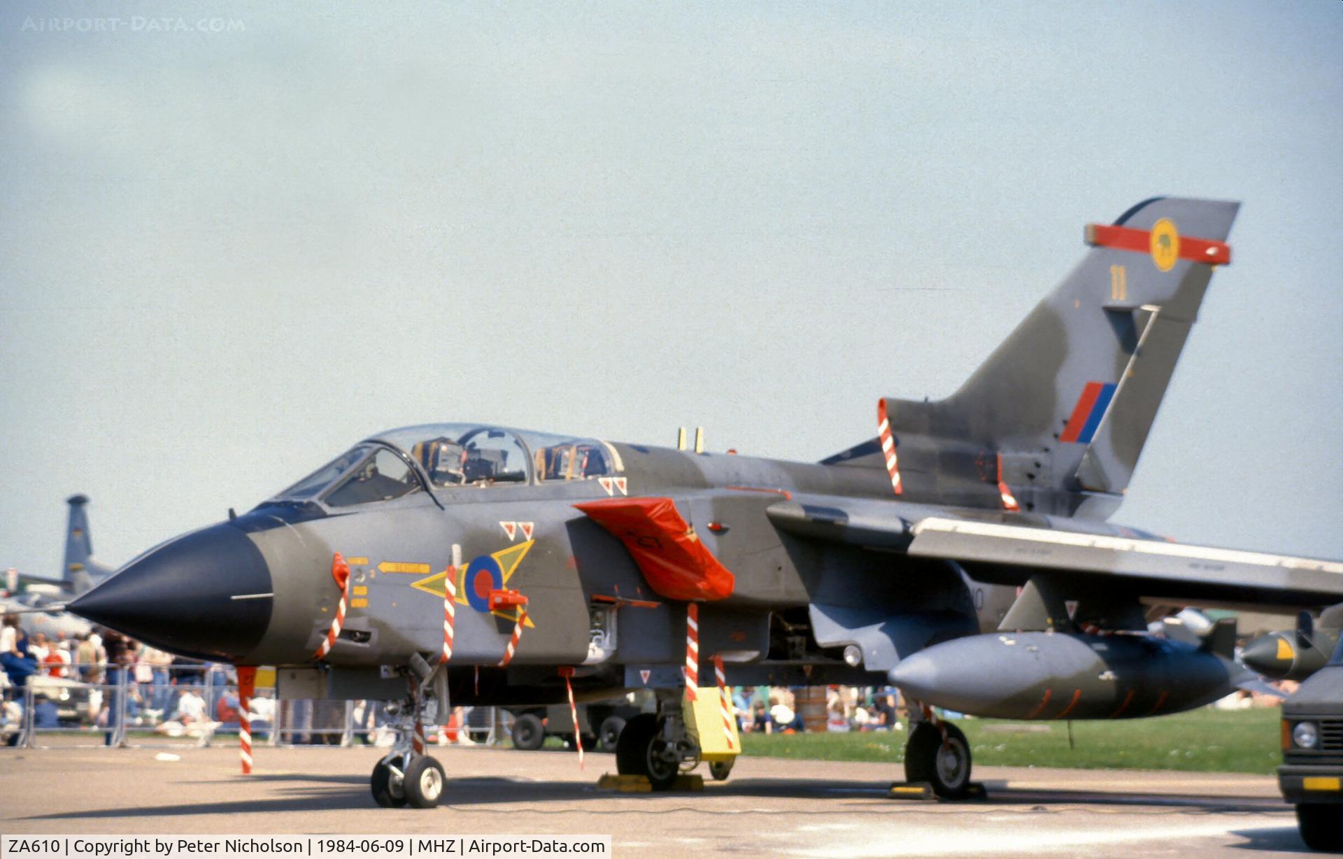 ZA610, 1982 Panavia Tornado GR.1 C/N 147/BS047/3074, Tornado GR.1 of 27 Squadron at the 1984 RAF Mildenhall Air Fete.